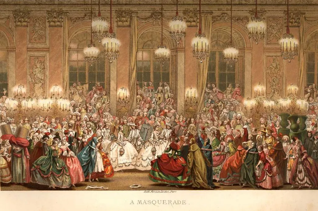 masquerade ball history, 18th century