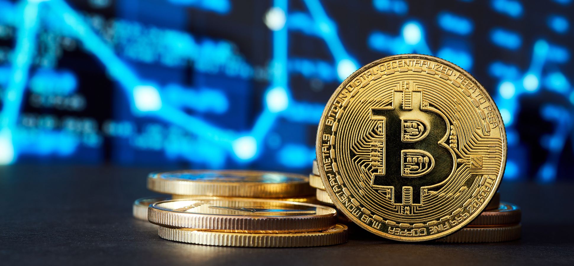 Pile of Bitcoin Cryptocurrencies