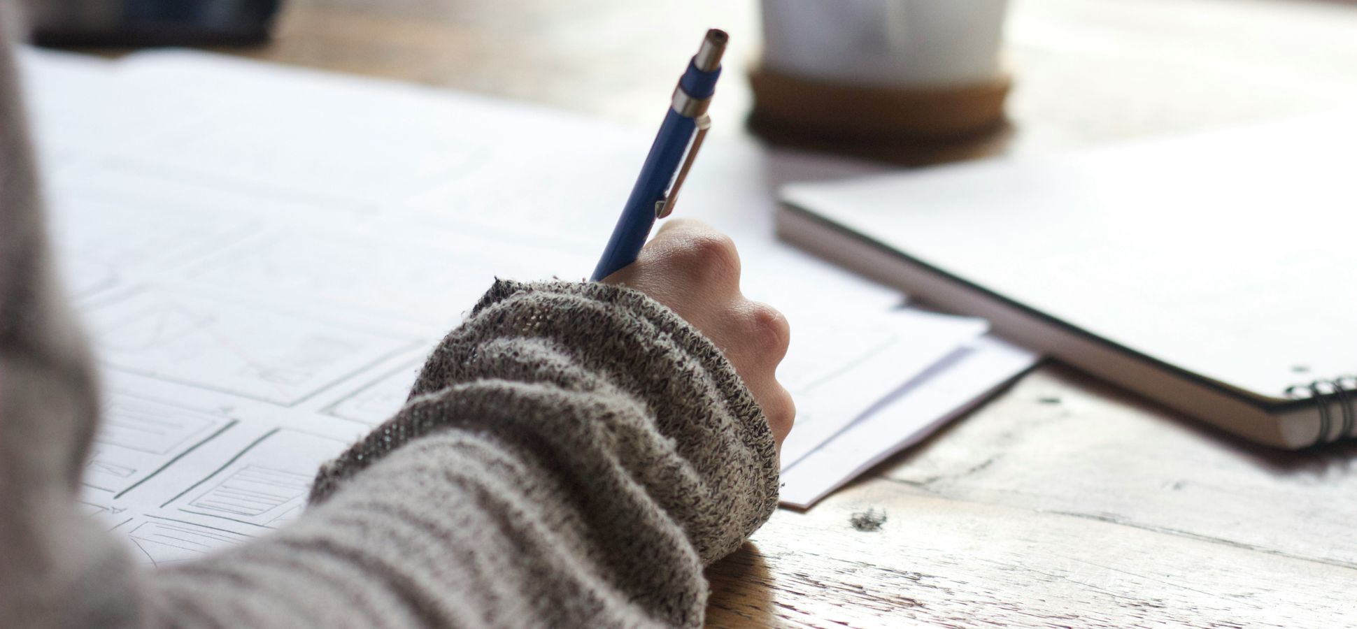A girl doing blog writing