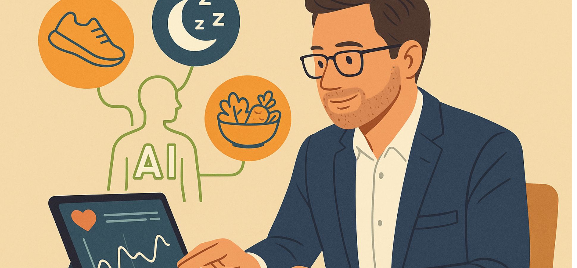 An entrepreneur using AI