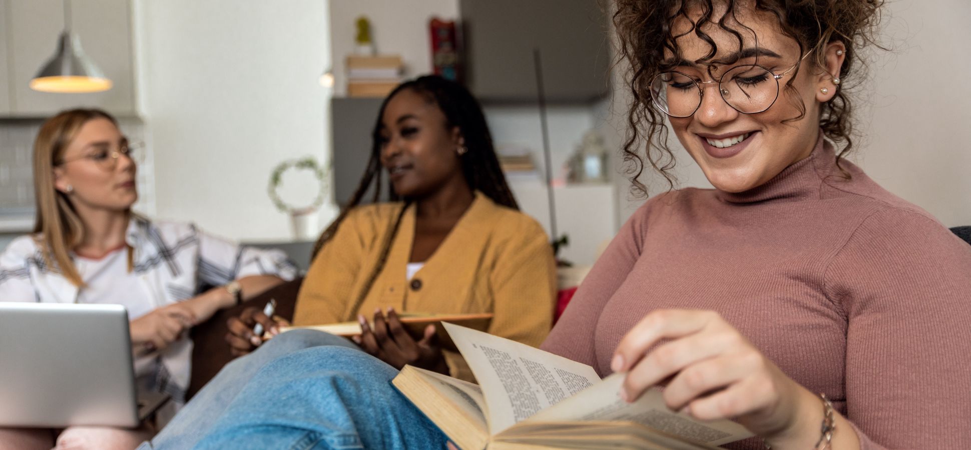 Female reading a book