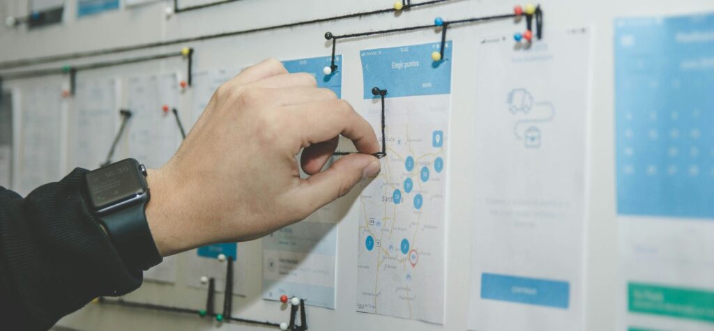 User journey map pin
